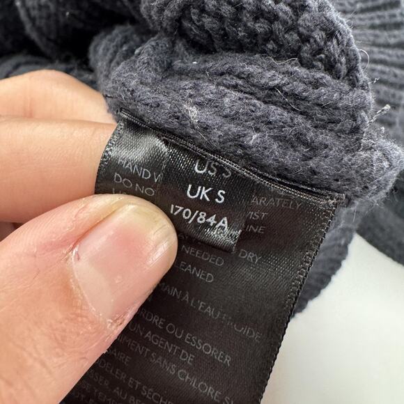 Urban Outfitters Sweater Womens Small Black Ribbed Cropped Long Sleeve Pullover - Picture 4 of 7